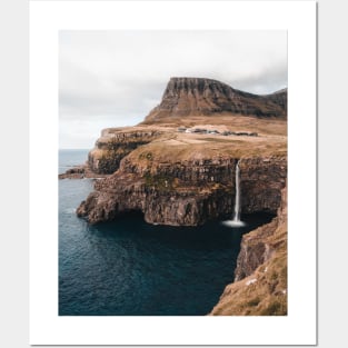 Múlafossur Waterfall (Faroe Islands) Posters and Art